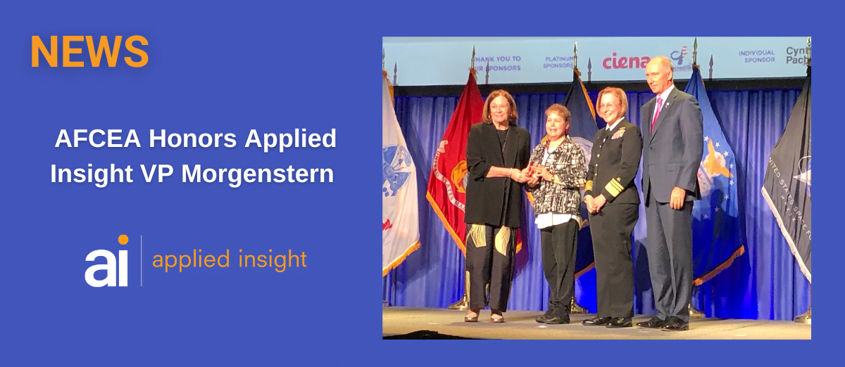 AFCEA Honors Applied Insight VP Morgenstern  for Advancing Women in Defense